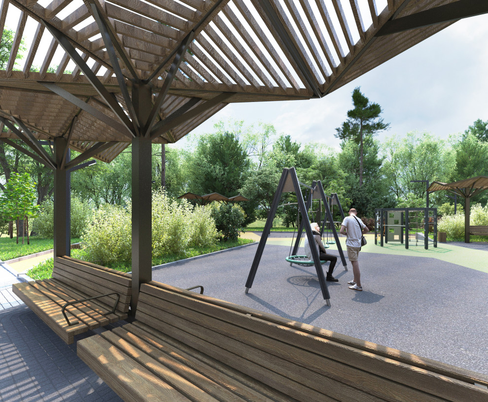 Благоустройство ЖК "НОРМАНДИЯ НЕМАН", СК "СТРИЖИ", Новосибирск