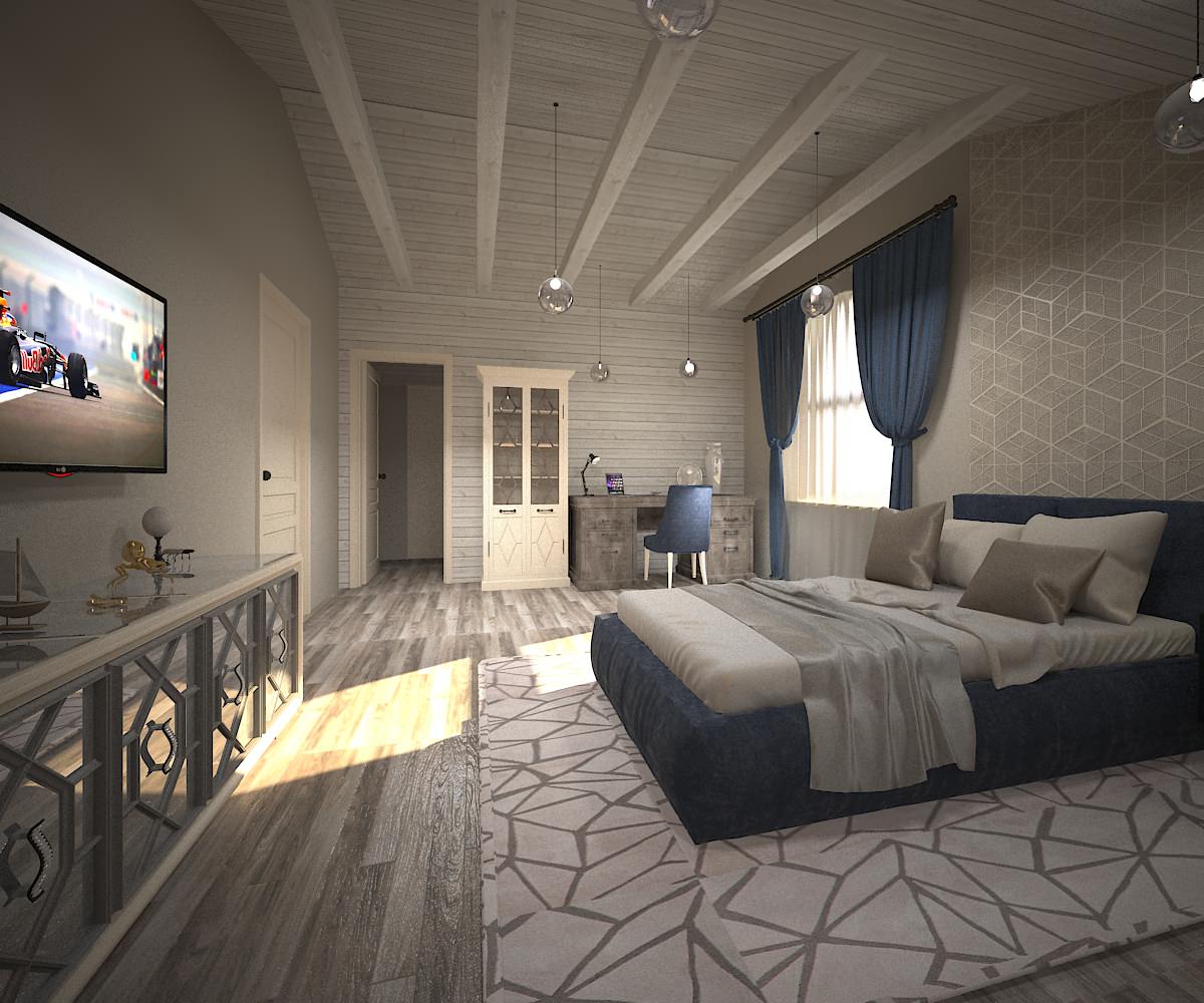 Дизайн-проект интерьера загородного дома 500 м2