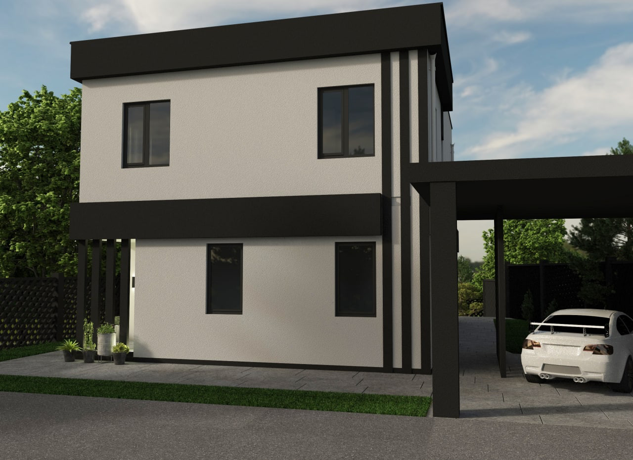 дом в стиле Минимализм на уклоне