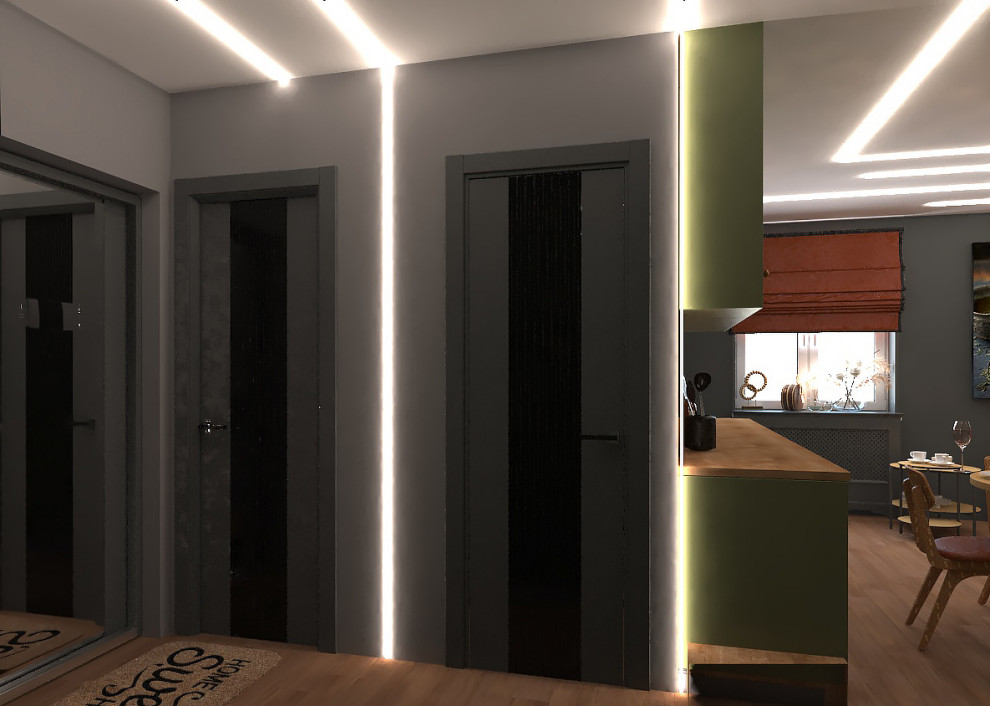 проходная кухня-студия