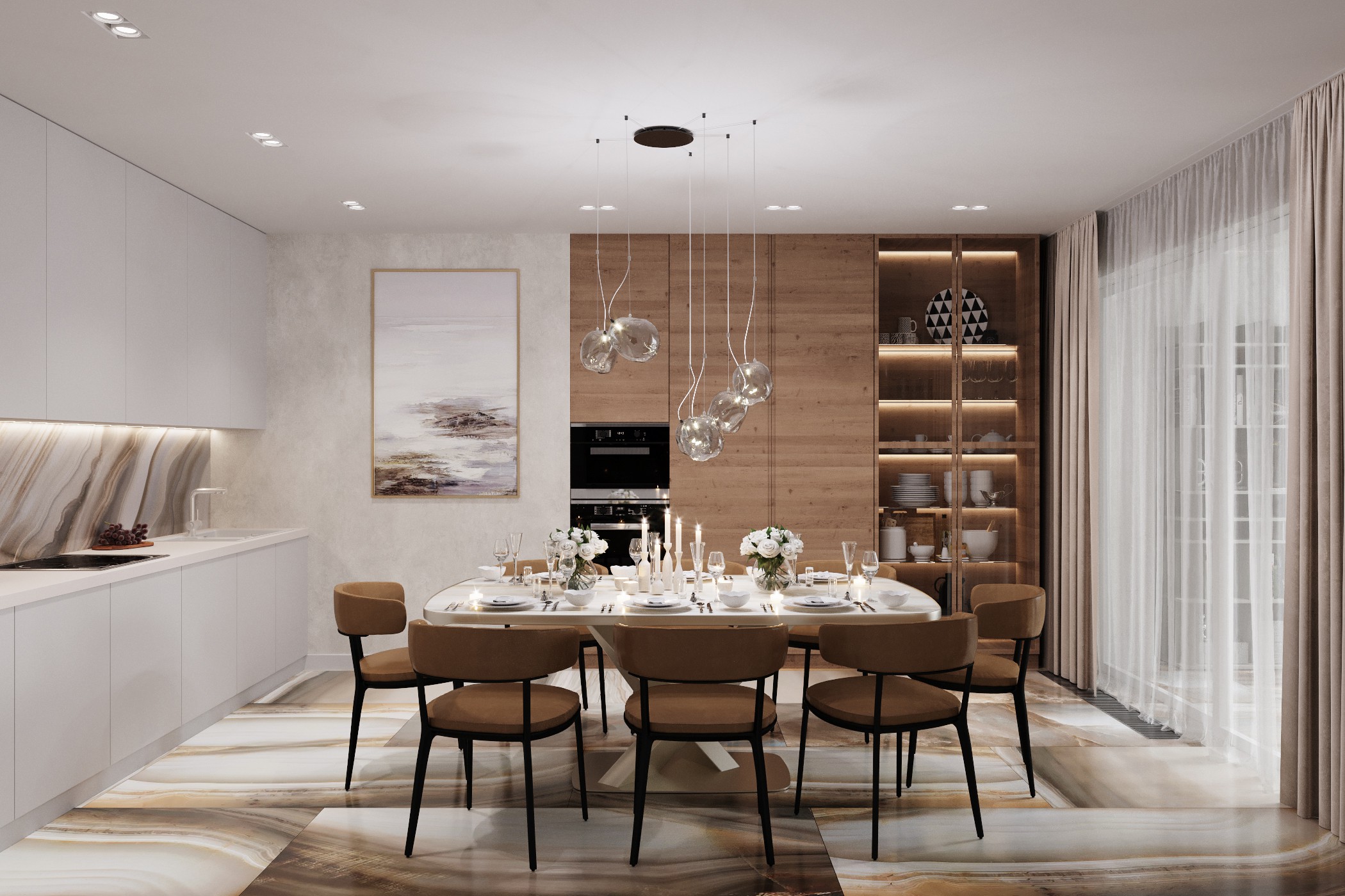 Квартира 108 кв.м. в современном стиле в ЖК Лобачевский.