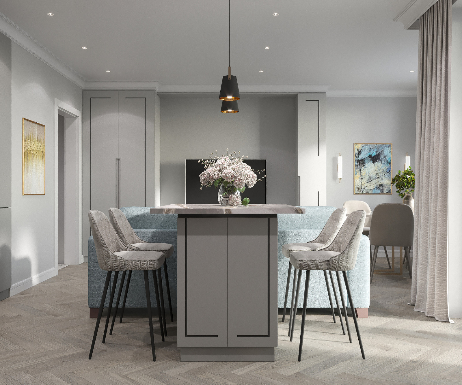 Весна на Заречной улице. Гостиная-столовая