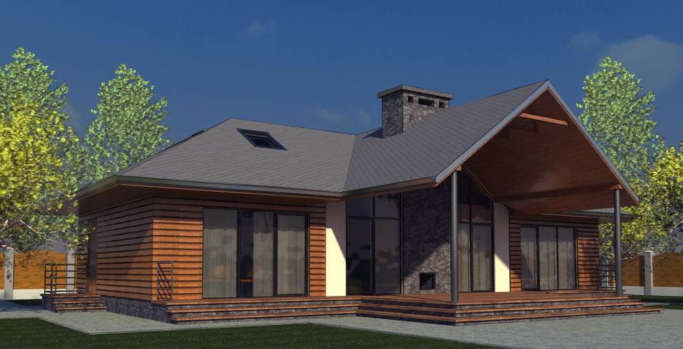Проект каркасного дома в стиле Шале