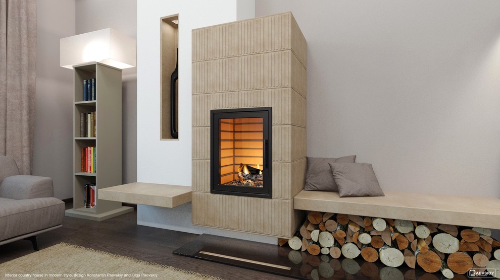 Гостинная загородного дома