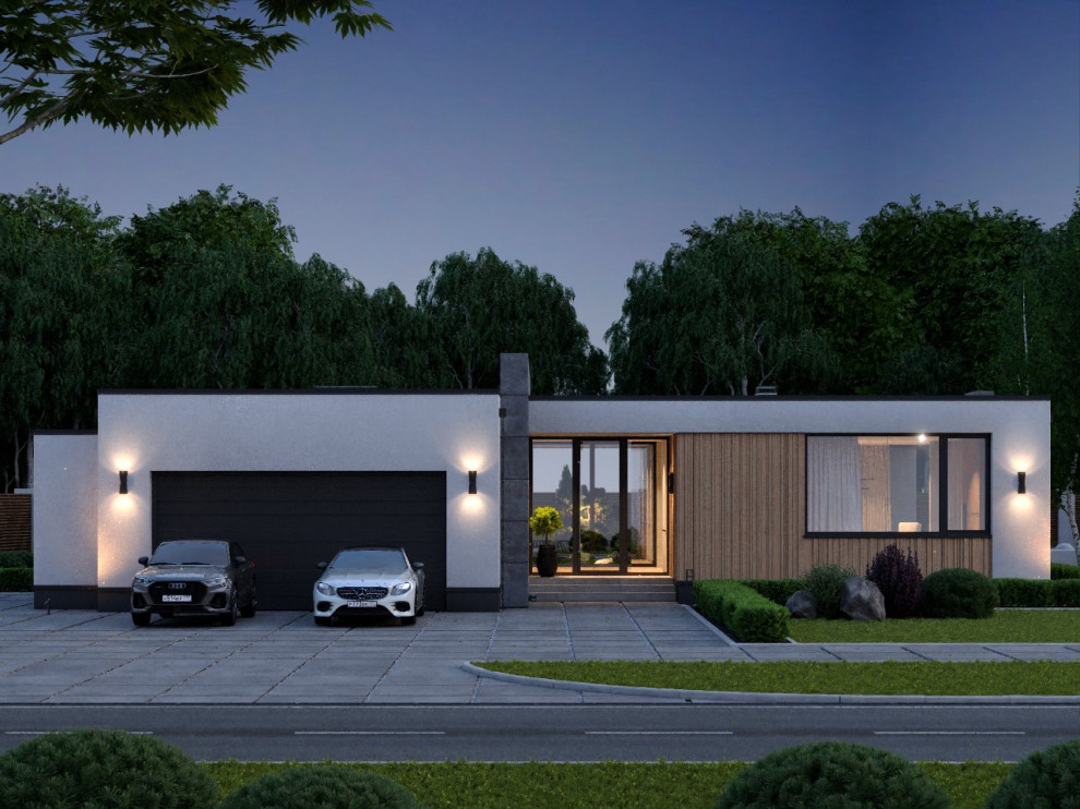 Проект одноэтажного жилого дома в пригороде г. Истра