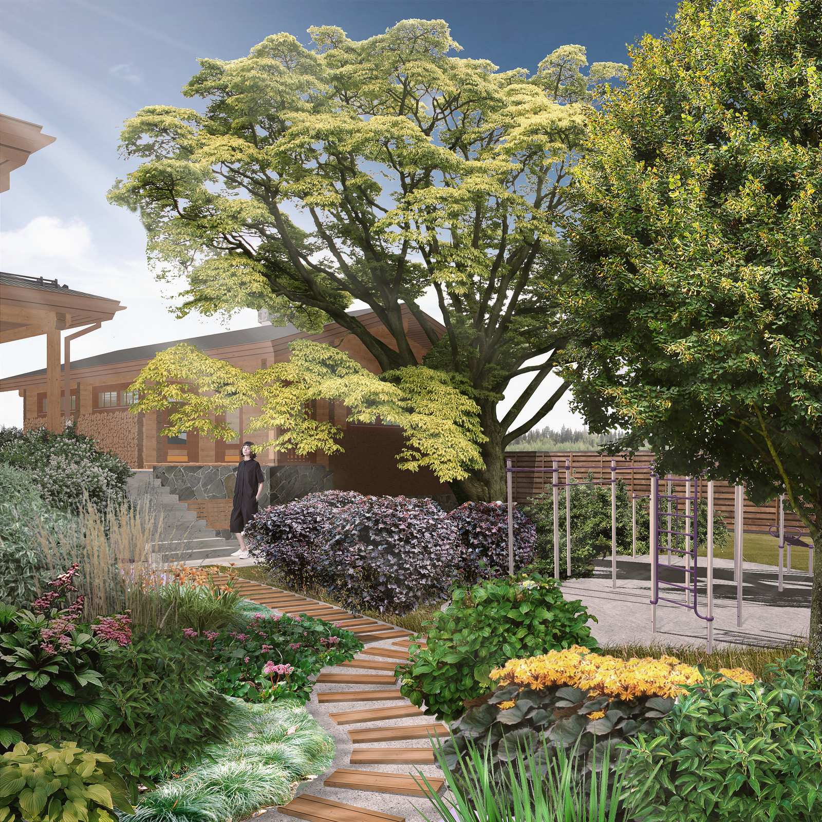 Проект ландшафтного дизайна для загородного дома в КП Тихий берег