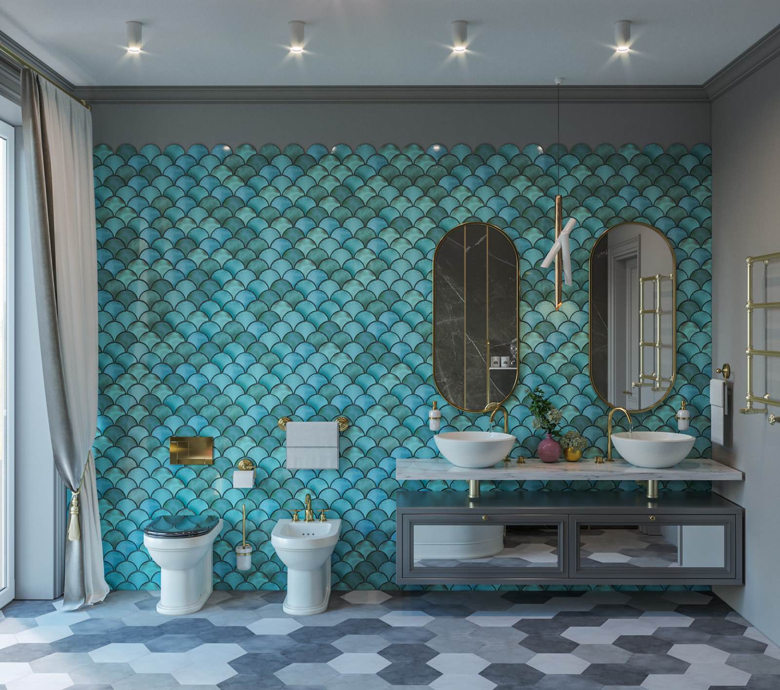 Дизайн коттеджа в неоклассическом стиле 260 кв.м. (2018 год)