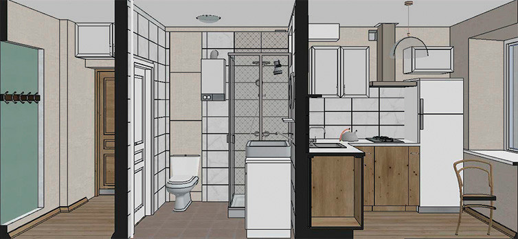 Однокомнатная квартира 32 кв.м. в хрущевке