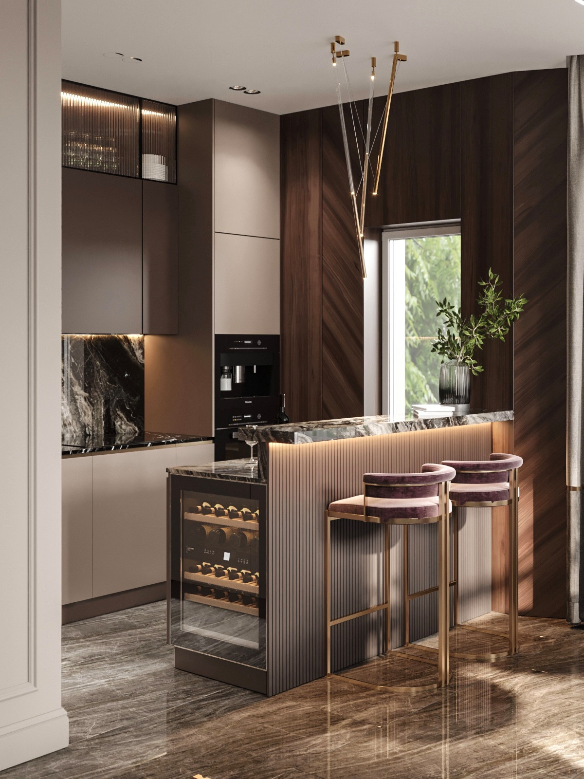 Хоум-офис мечты: потрясающий темный интерьер таунхауса