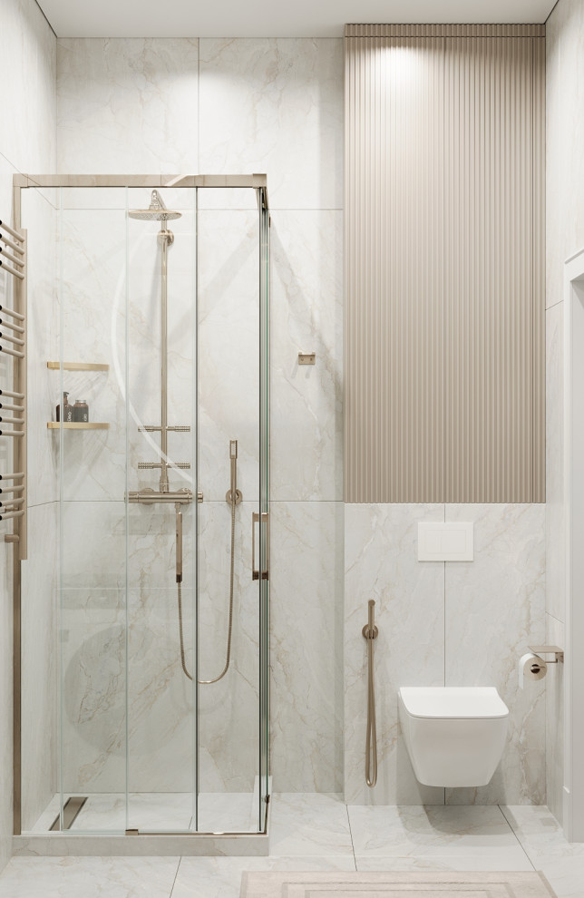 Санузел с душем. Поселок "Лесной остров"