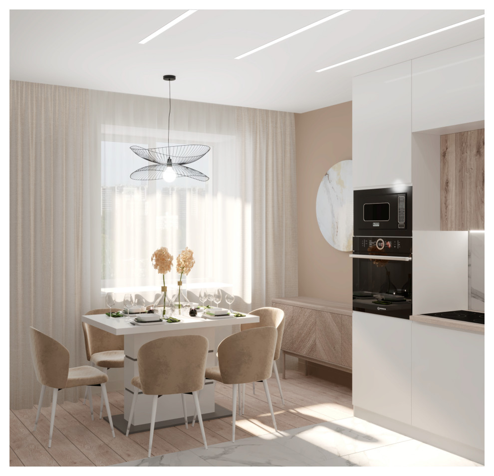 Двухкомнатная квартира в нейтральных тонах