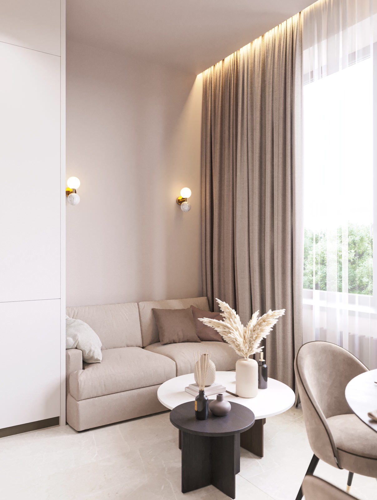 Кухня в проекте квартиры 100 м2