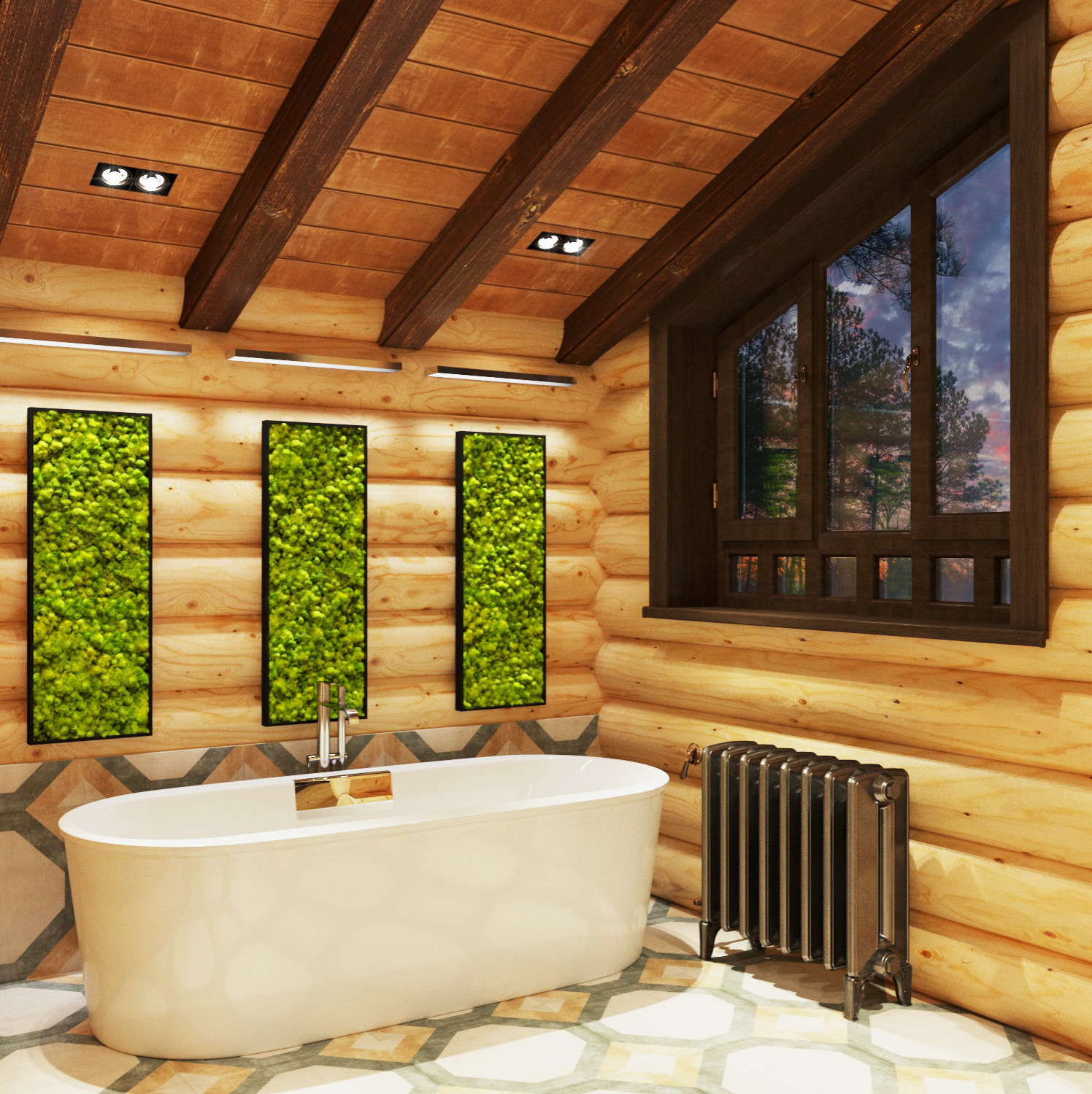 Дом из бревна в Подмосковье