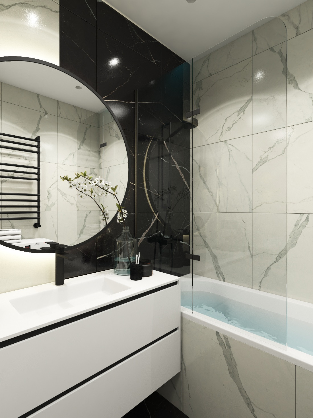 Квартира в Питере с черными акцентами