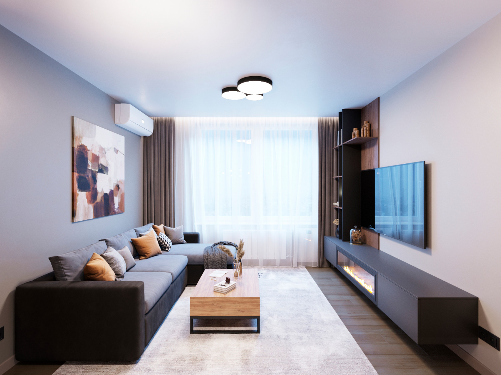 Дизайн-проект 4х комнатной квартиры 81 м2 для многодетной семьи