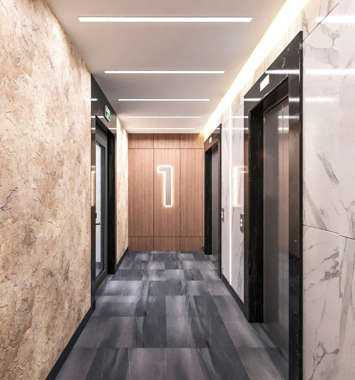 Дизайн проект входных зон и квартир с отделкой для компании "Лидер"