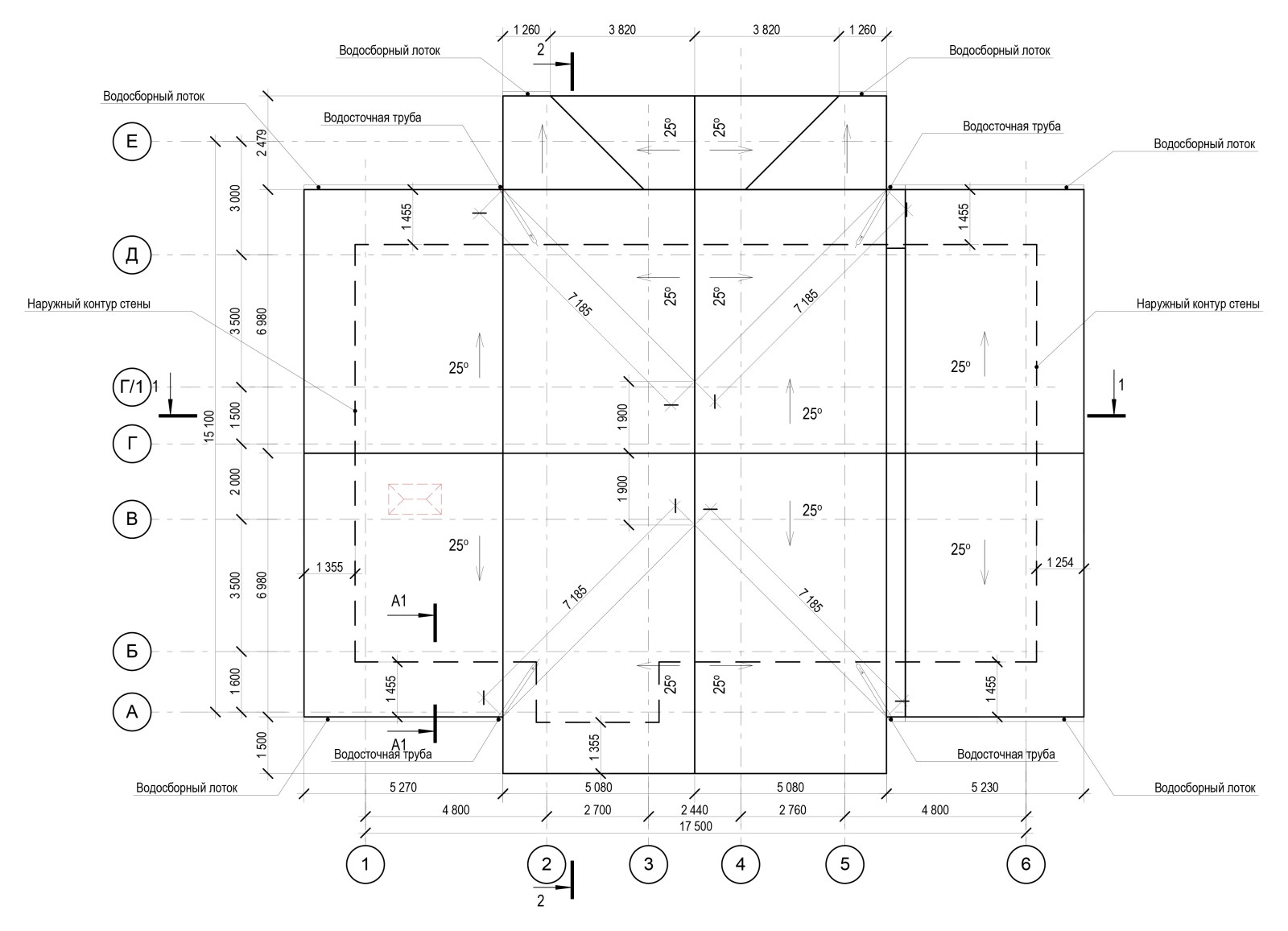 План кровли