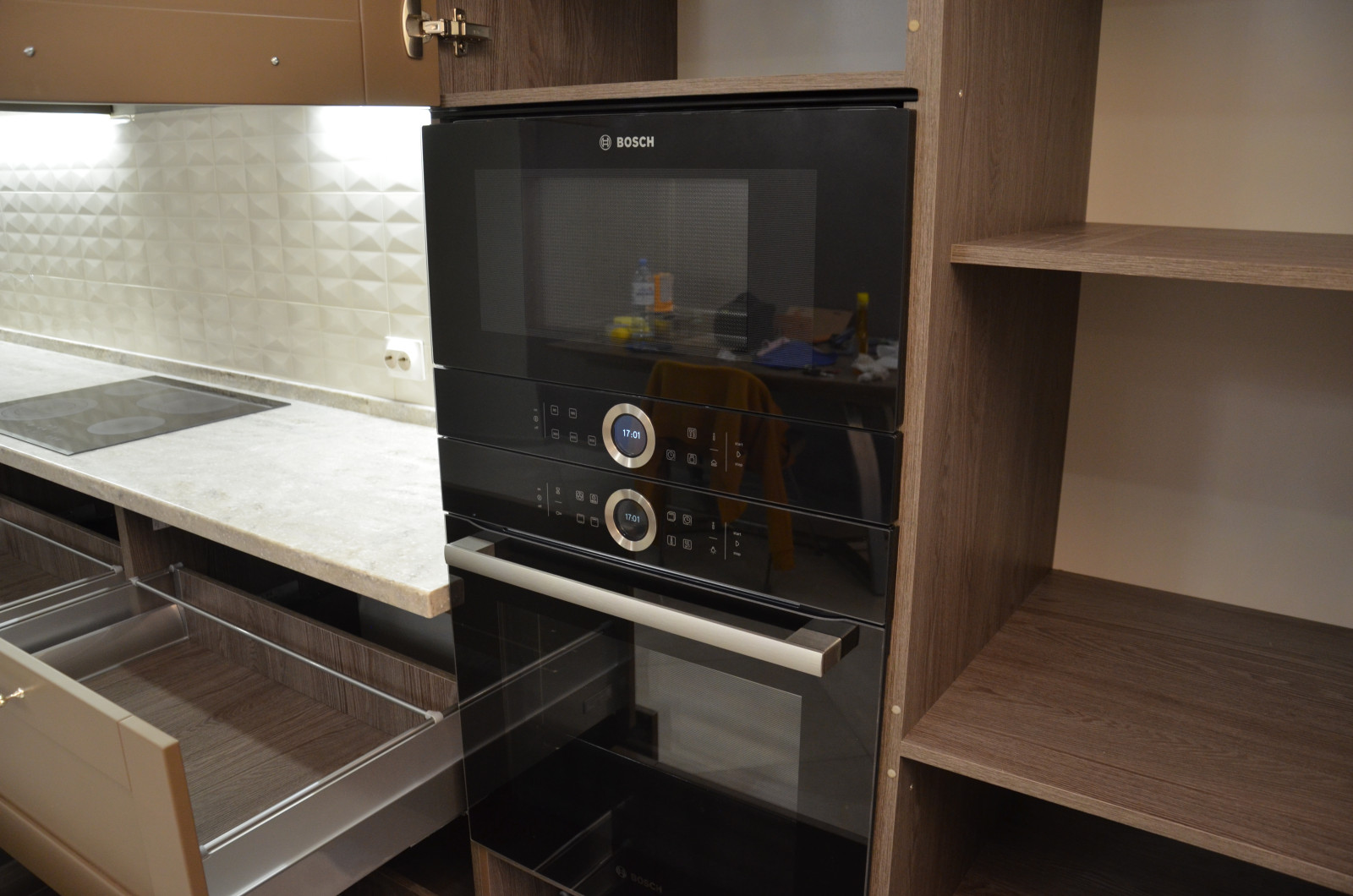 Кухня Кальвадос из массива бука покраска RAL