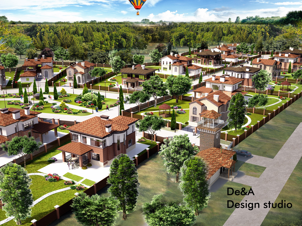 Визуализация коттеджного поселка