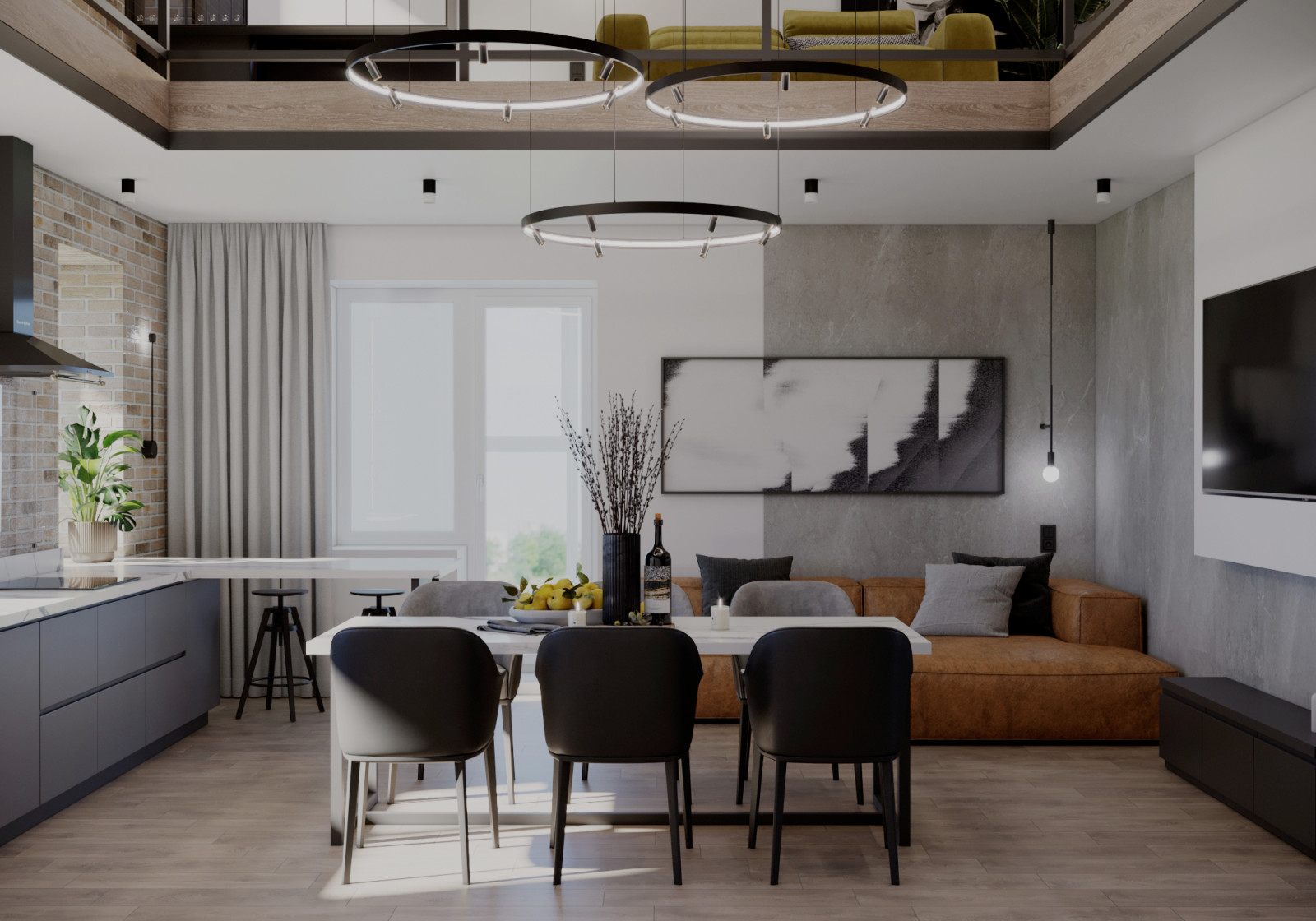 Обложка проекта: Двухуровневая квартира Лофт