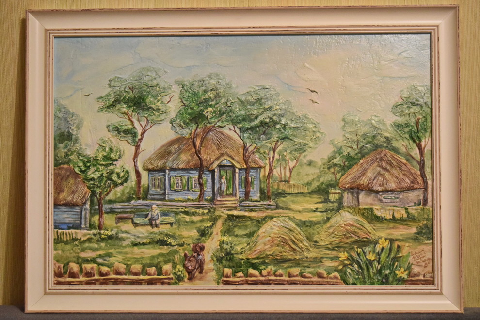 Рельефная картина Домик в деревне