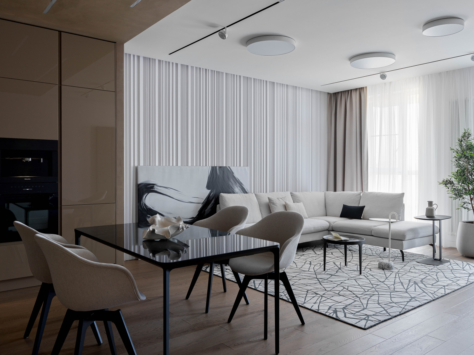 Houzz тур: 120 кв.м — квартира с гипсовыми панелями