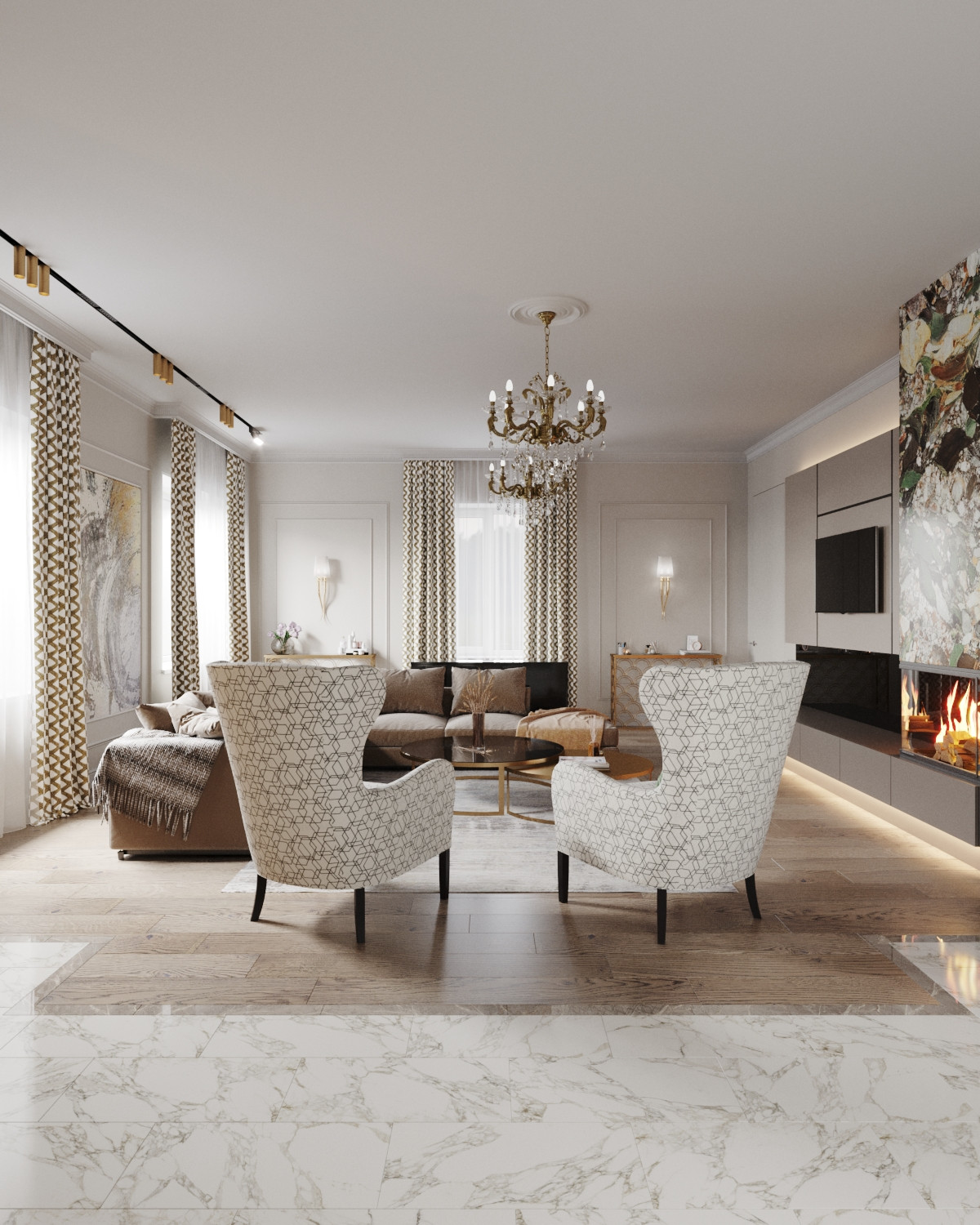 Реконструкция первого этажа в загородном доме