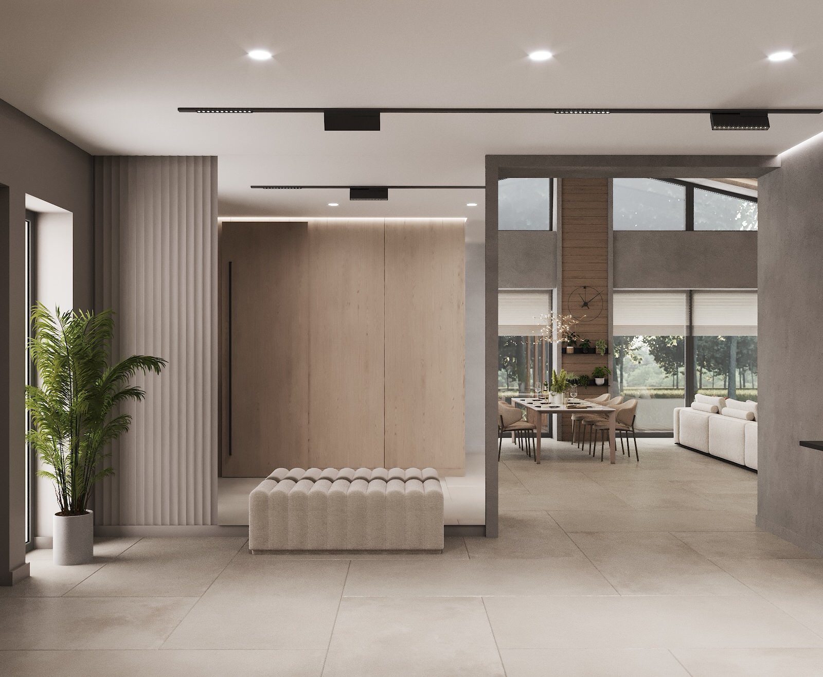 Загородный интерьер -гостиная, холл