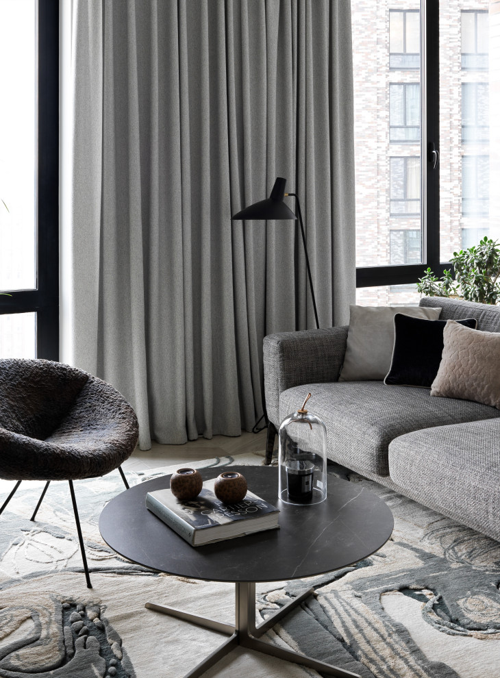 Лаконичная квартира в ЖК "Пресня Сити"