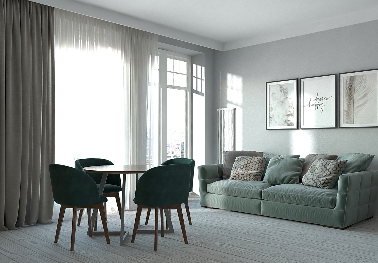 Гостиная. Два варианта цветового решения.