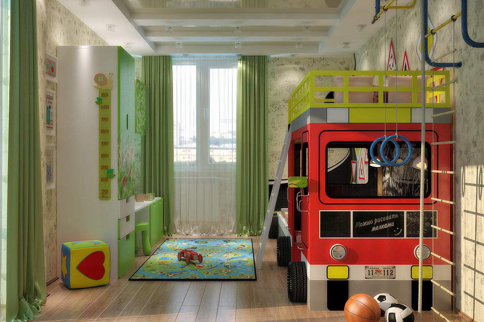 Kids room reconstruction with photos "before" and "after"