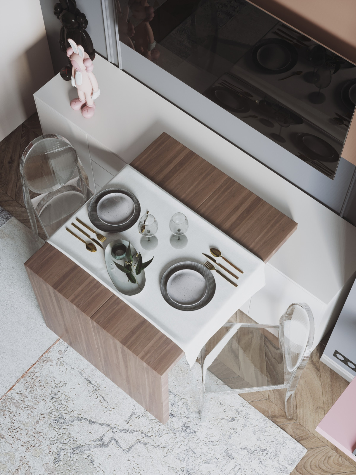 Студия в розовом цвете