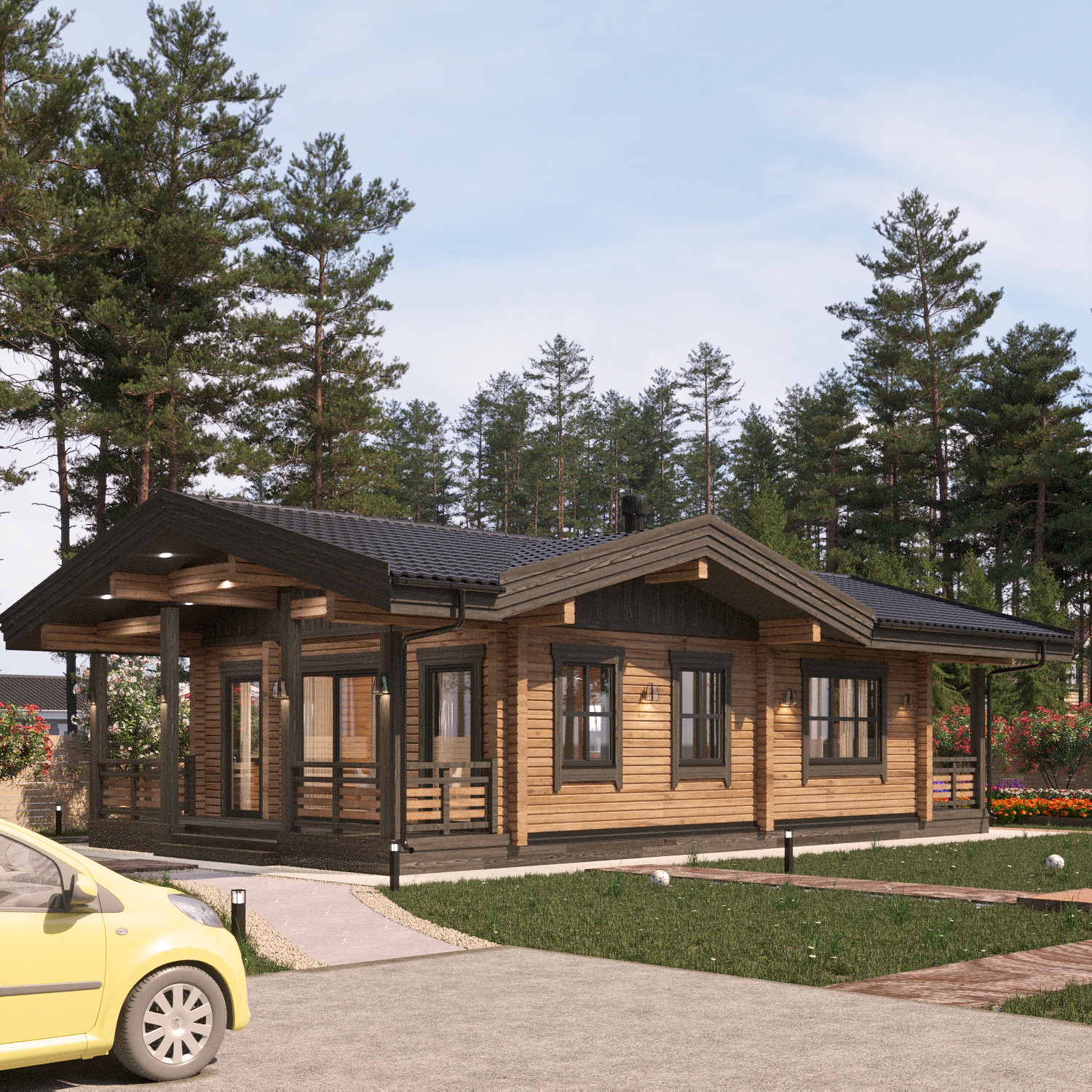 Проект гостевого дома 76 кв.м.