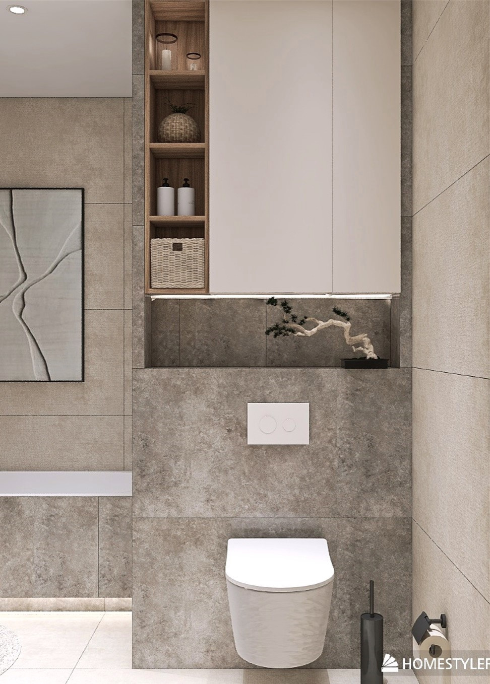 Ванная комната в стиле джапанди