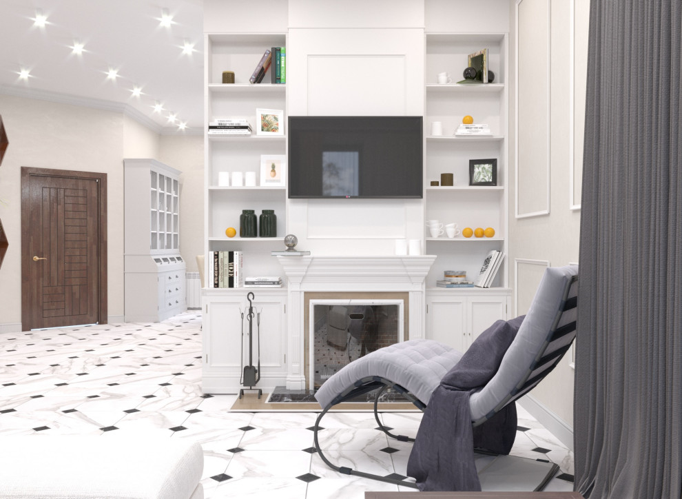 Кухня-гостинная в загородной доме