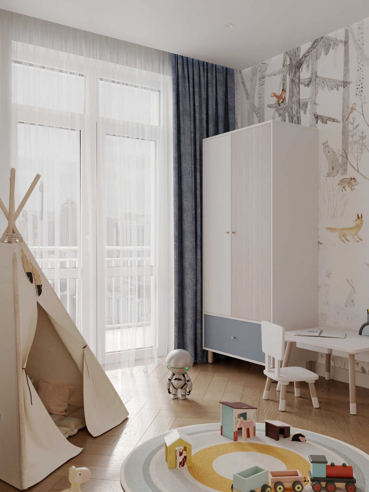 Трехкомнатная квартира в городе Дубнаа