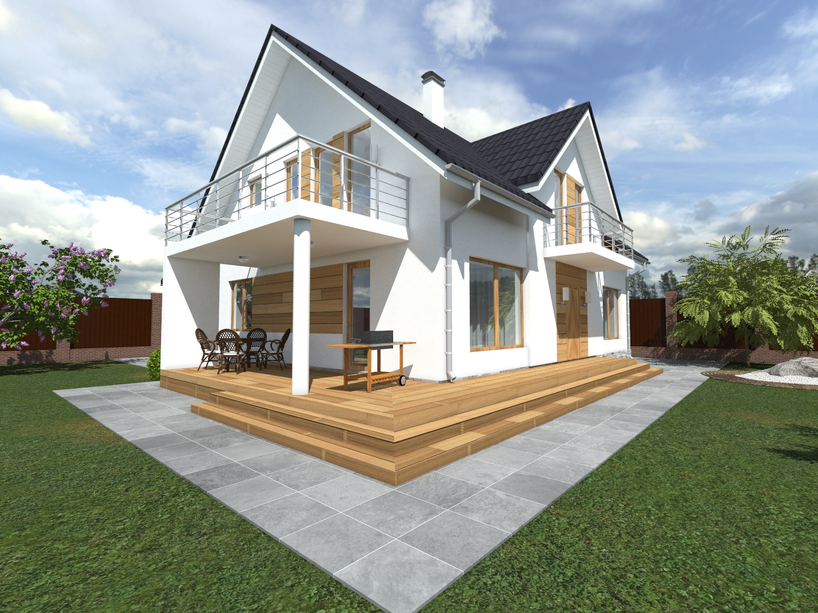 Коттедж в разной отделке