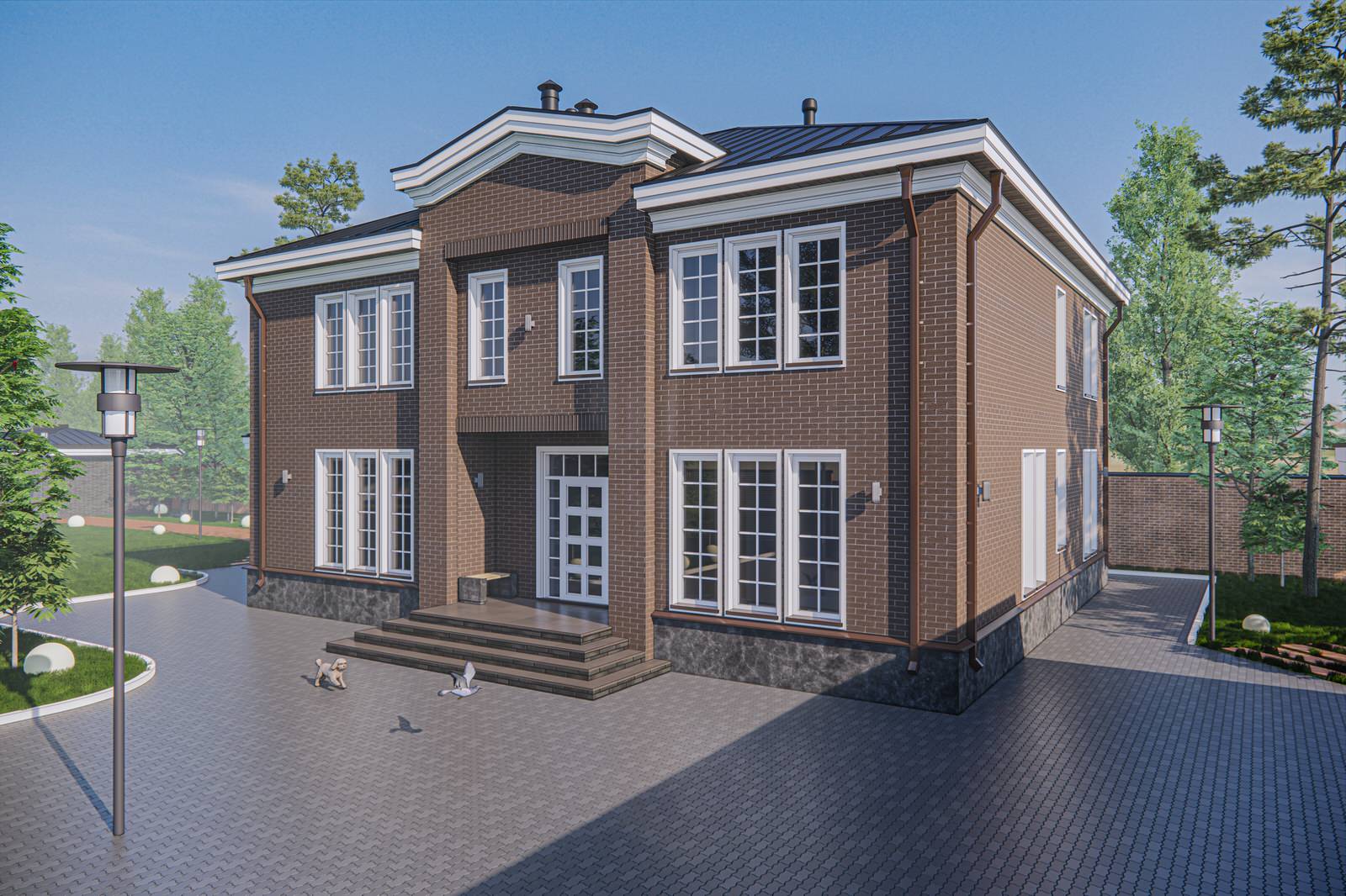 Жилой дом с гаражным комплексом