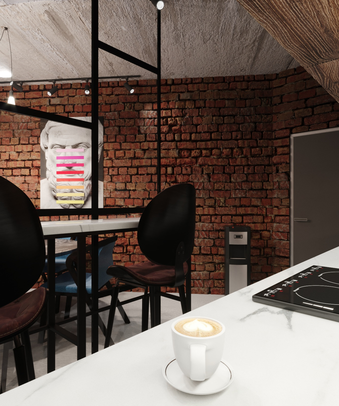 Кухня-столовая в офисе.