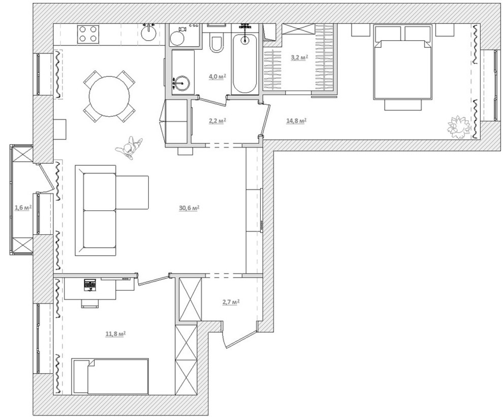 Houzz тур: Яркий лофт с веселыми деталями и придуманным прошлым