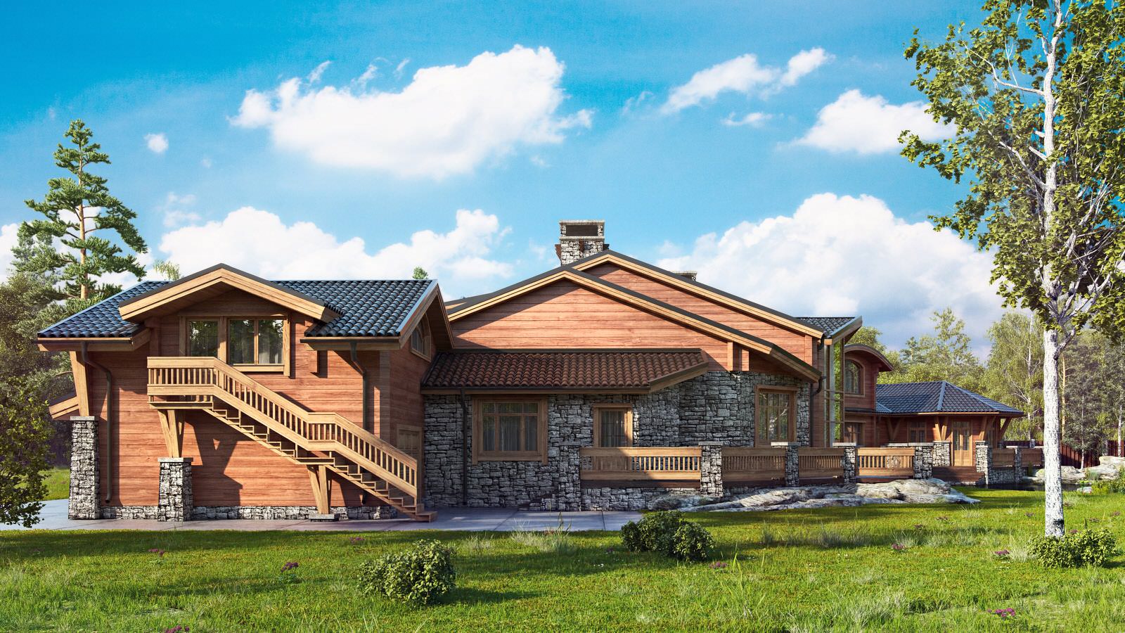 Private residence project, visualization. By Natalia Lomeiko, architect - http:/