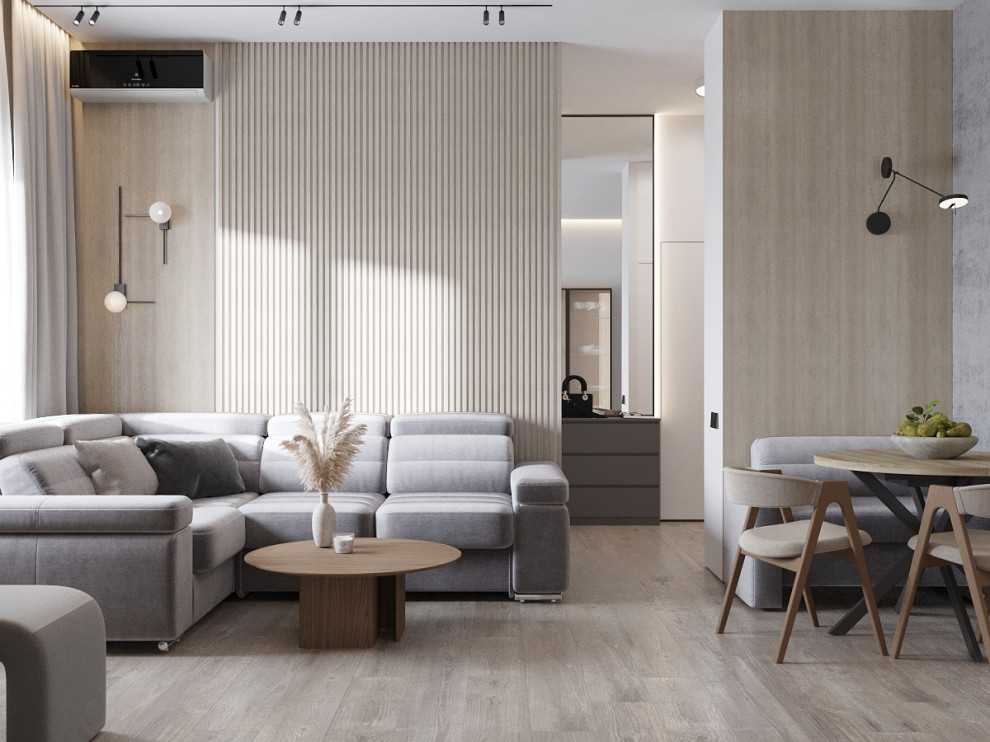 Трёхкомнатная квартира в монохромных тонах