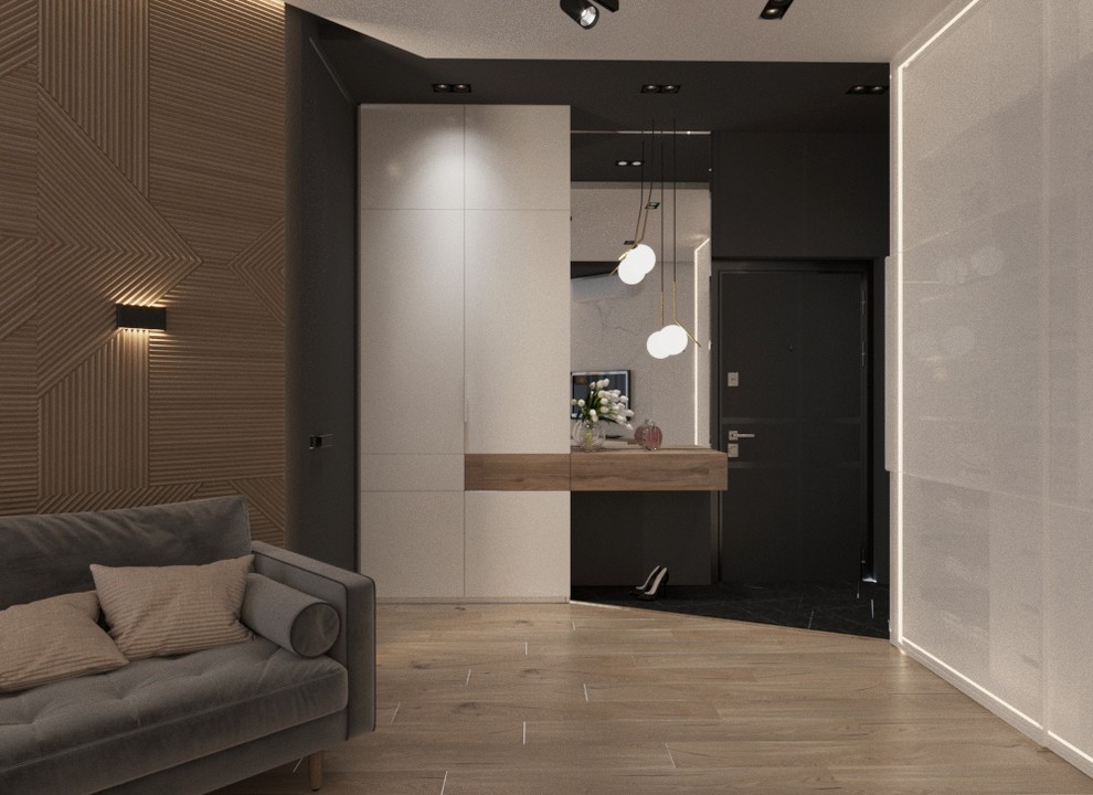 Дизайн проект кухни-гостиной