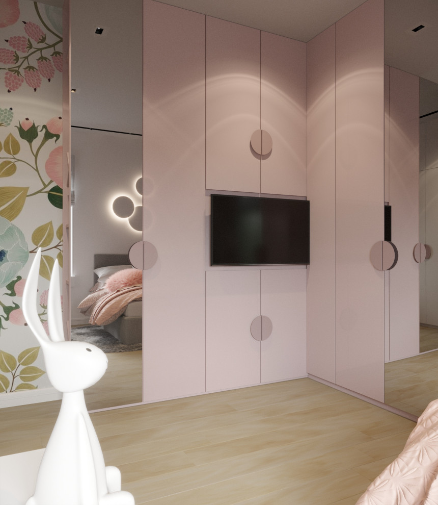 Обложка проекта: Детская спальня для девочки в проекте частного дома с. Рощино