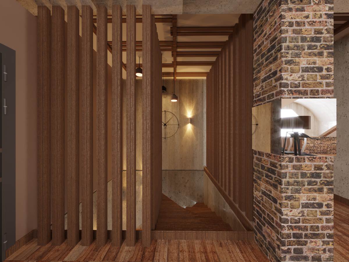 Загородный дом в современном лофте