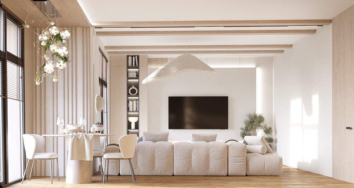 Обложка проекта: Дизайн-проект загородного дома в природном стиле