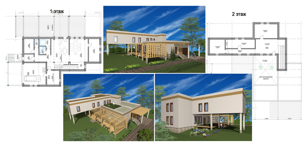 Серия проектов жилых домов от 300 кв.м.