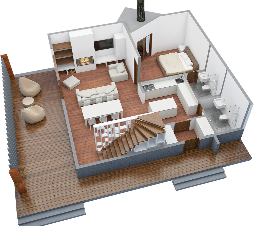 Коттедж в современном стиле 145 кв.м.