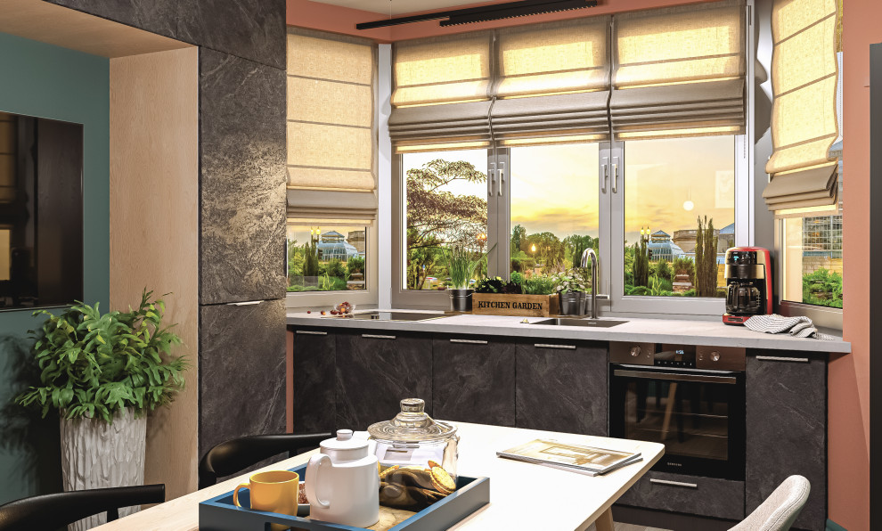 Дизайн-проект интерьера кухни-гостинной