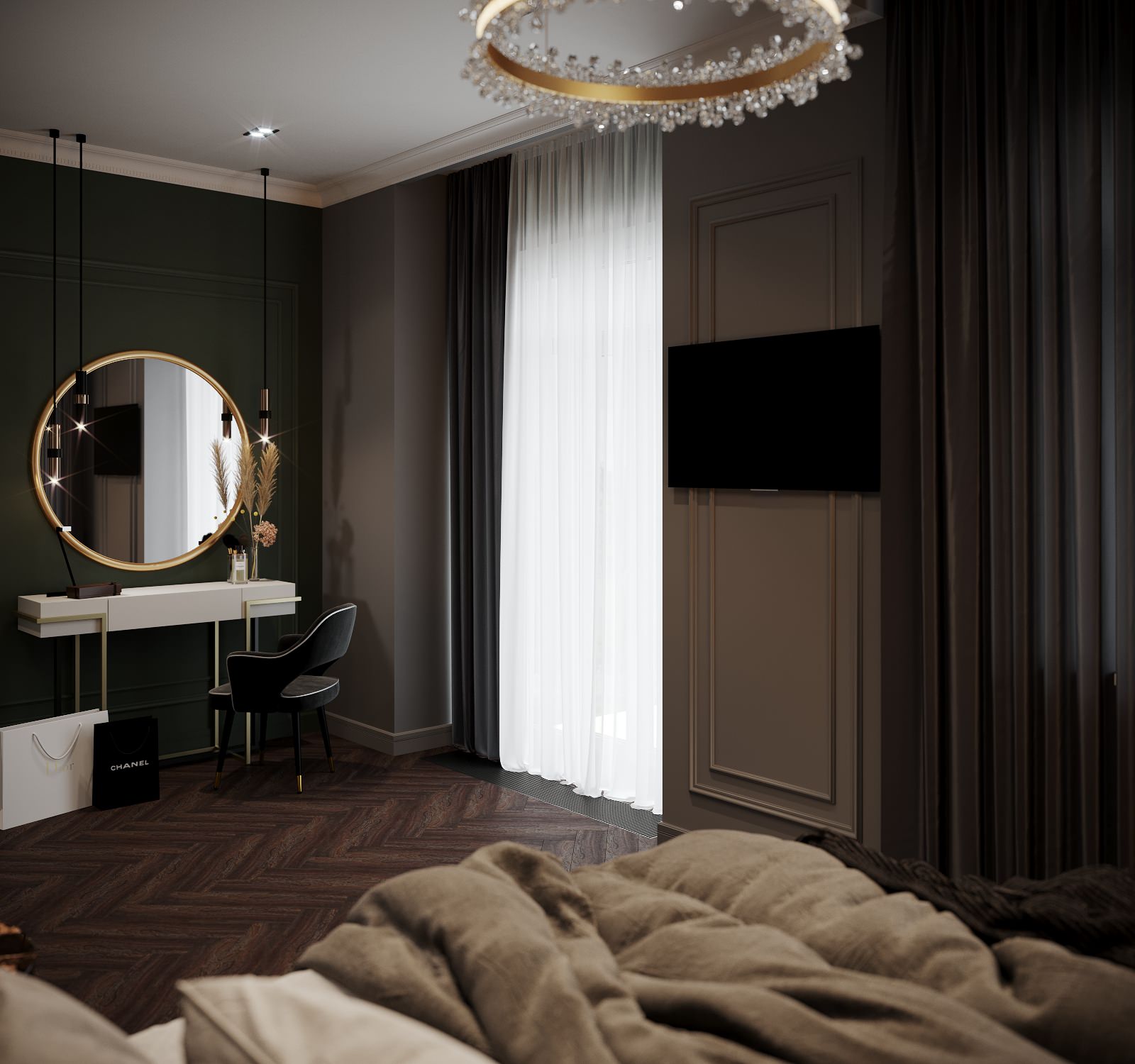 Мастер-спальня в частном доме, г. Москва